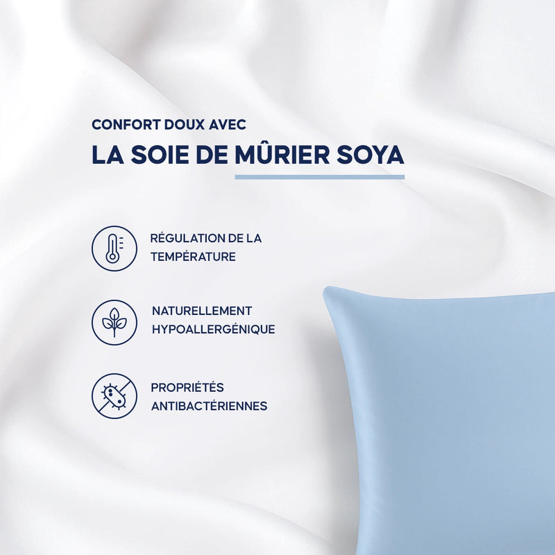 Taie d’Oreiller en Soie Naturelle Soya