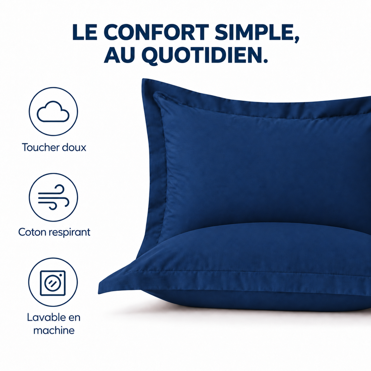 Taie d'Oreiller en Coton